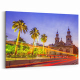 Chile Scenic Prints – Vibrant Santiago Cityscape Art at Twilight