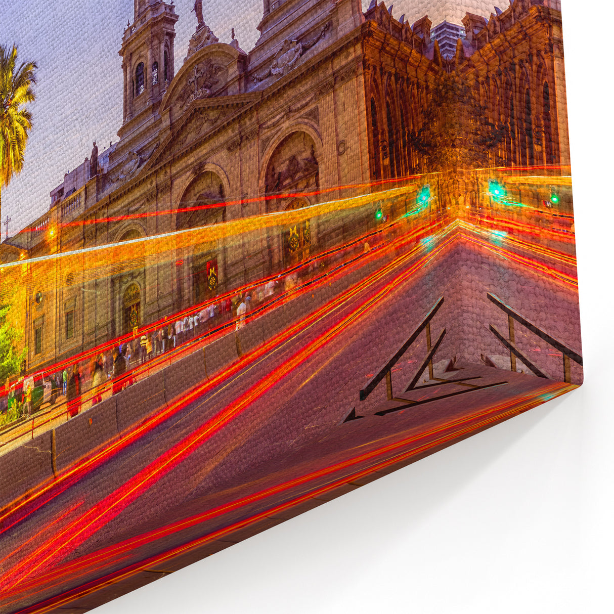 Chile Scenic Prints – Vibrant Santiago Cityscape Art at Twilight