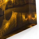 Bath England Wall Art - Pulteney Bridge Night Reflections Canvas