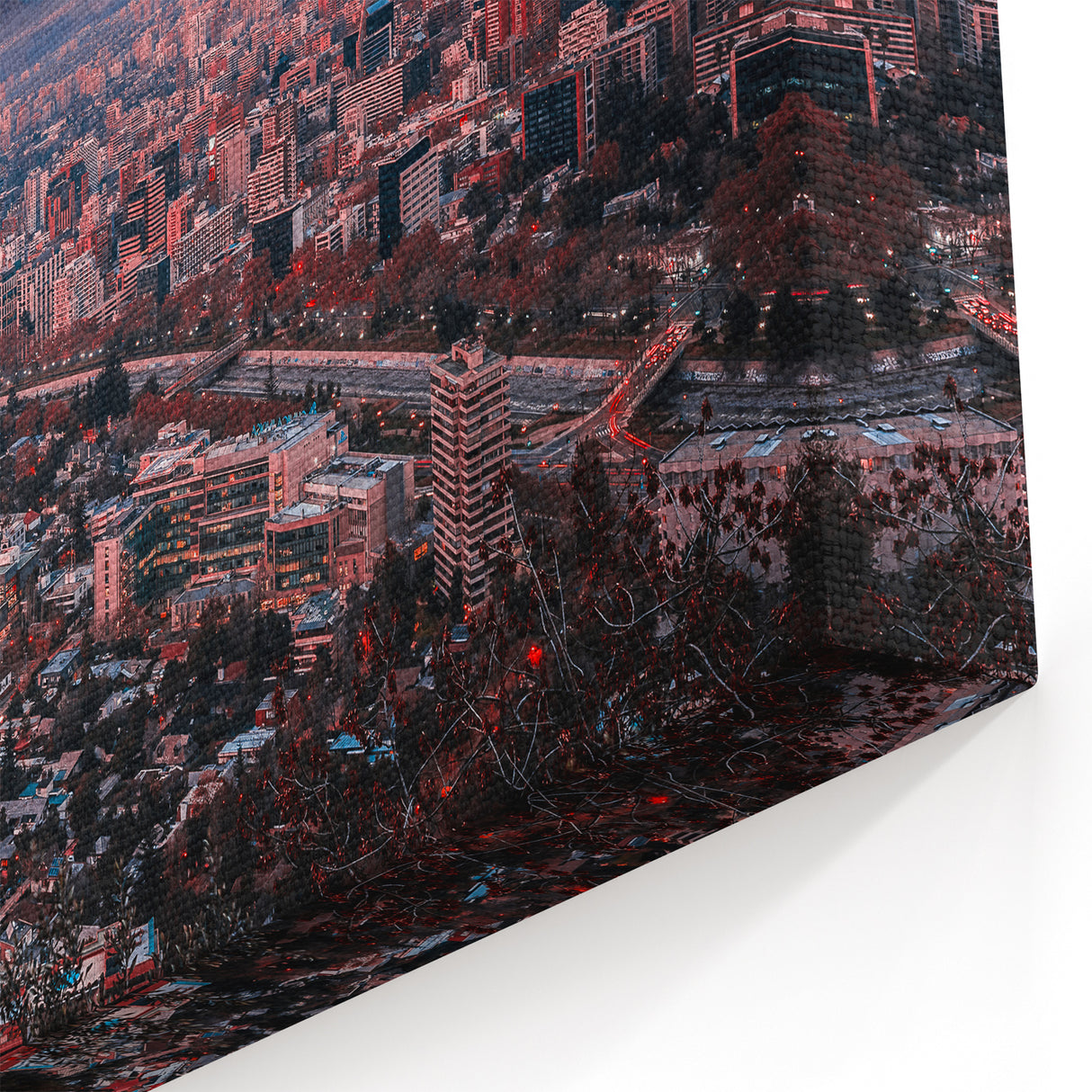 Santiago Photography Prints – Stunning Chile Cityscape at Sunset