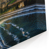 Bath England Wall Art - Pulteney Bridge and Weir Daytime Scenic Canvas