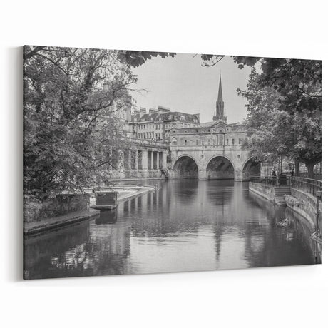 Bath UK Scenic Prints - Pulteney Bridge Black and White Photography