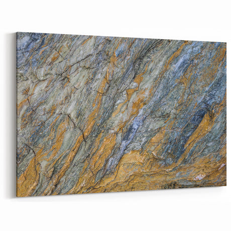Natural Elements Wall Art: Nature Closeups Canvas Print - Veined Stone Pattern