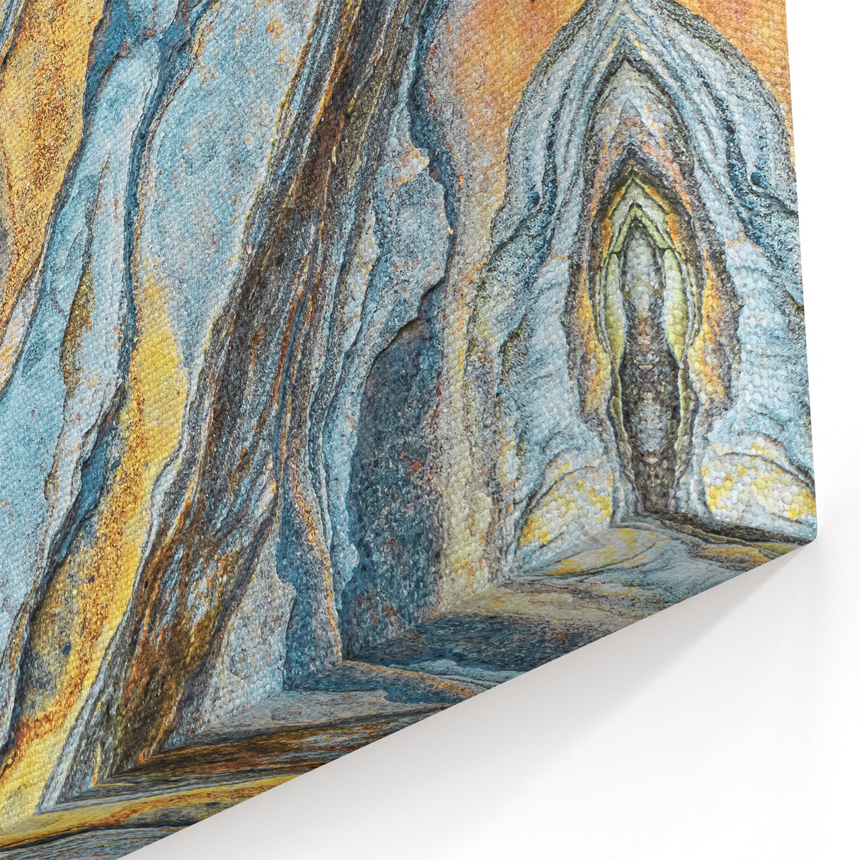 Natural Elements Wall Art: Nature Closeups Canvas Print - Layered Stone Texture