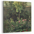 Camille Pissarro Art - Garden with Roses | Impressionist Nature Prints