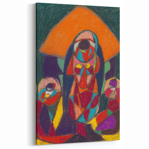 Adolf Hölzel Art: Bold Abstract Avant-Garde Print in Dynamic Colors