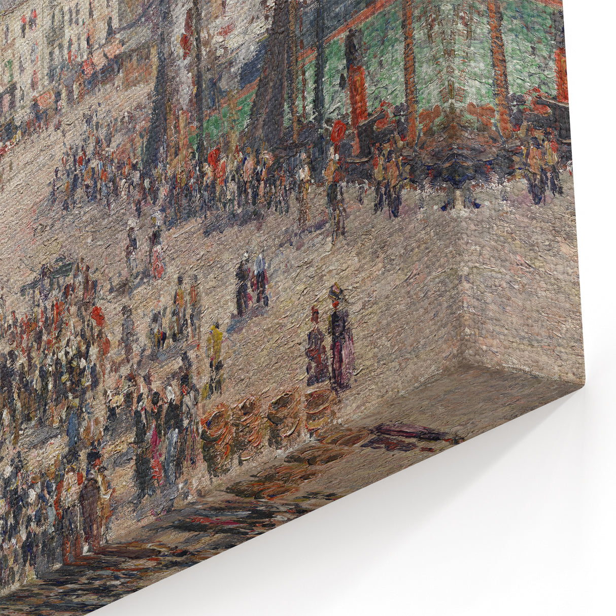 Camille Pissarro Art - Market Square 1902 | Pissarro Cityscape Canvas Print