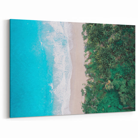 Colombia Photography Art - Aerial Tropical Beach South America Decor