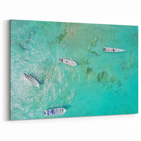 Colombian Ocean Photography Art - Aerial Turquoise Waters South America Print