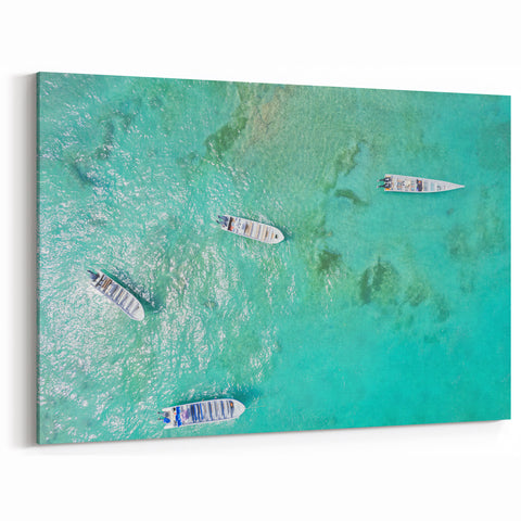 Colombian Ocean Photography Art - Aerial Turquoise Waters South America Print