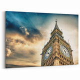 Westminster Clock Tower Art - Iconic Big Ben Canvas Prints with Clouds