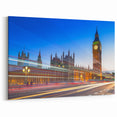 London Landmark Art - Iconic Big Ben with Light Trails Canvas Prints
