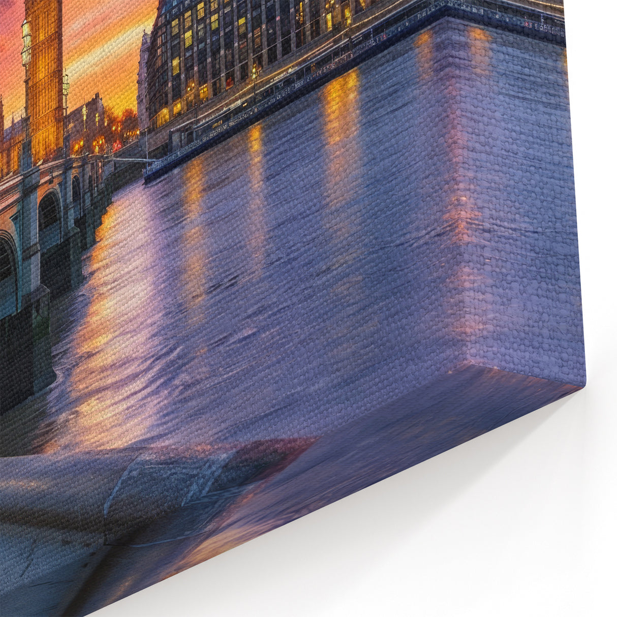 Big Ben Canvas Prints - Westminster Bridge at Sunset with Iconic Glow
