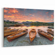 Lake District Art - Boats at Sunset in Cumbria