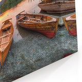Lake District Art - Boats at Sunset in Cumbria