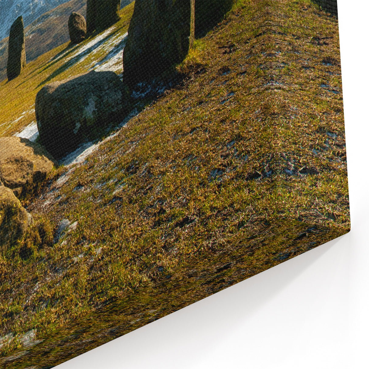 Cumbria Wall Art - Ancient Stone Circle in Snow-Capped Lake District