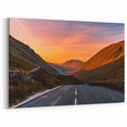 Cumbria Landscape Art - Sunset Over Mountain Pass in Lake District