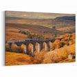 Cumbria Landscape Art - Autumn Viaduct Scene with Train in Motion