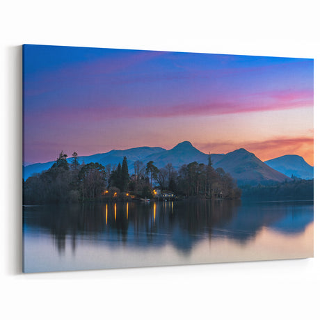 Cumbria Prints – Tranquil Sunset over Lake District Mountain Scenery