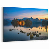 Cumbria Landscape Art – Reflections at Dusk in Lake District Scenery