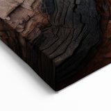 Natural Elements Wall Art | Textured Wood Closeup Canvas Print for Modern Homes