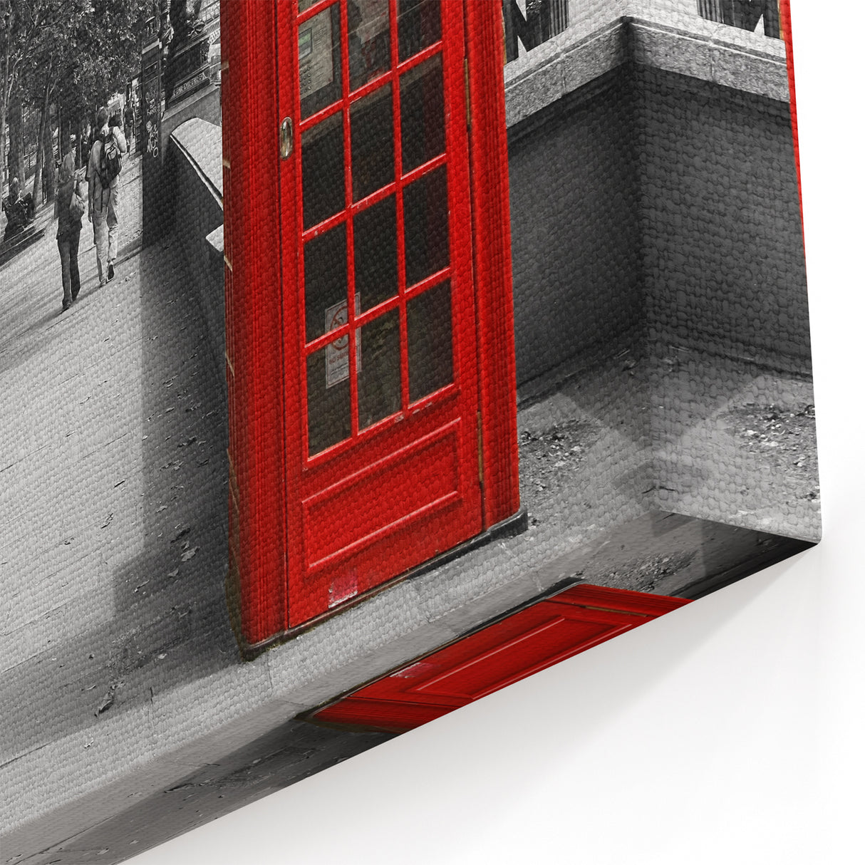 London Wall Art - Red Telephone Booth Vintage London Cityscape Prints