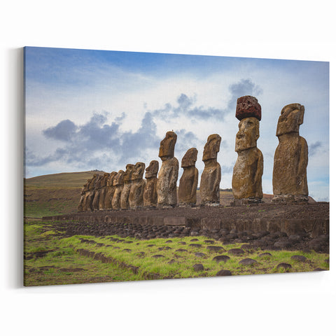 Moai Sculpture Prints - Easter Island Wall Art with Majestic Sky