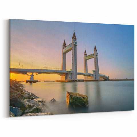 London Landmark Posters - Tower Bridge Sunset Over the River Thames