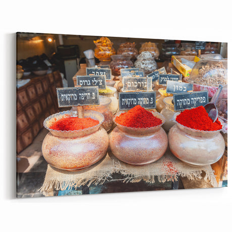 Colorful Middle Eastern Wall Art - Tel Aviv Spice Market