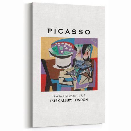 Picasso Wall Art | Las Tres Bailarinas | Abstract Cubist Canvas Print