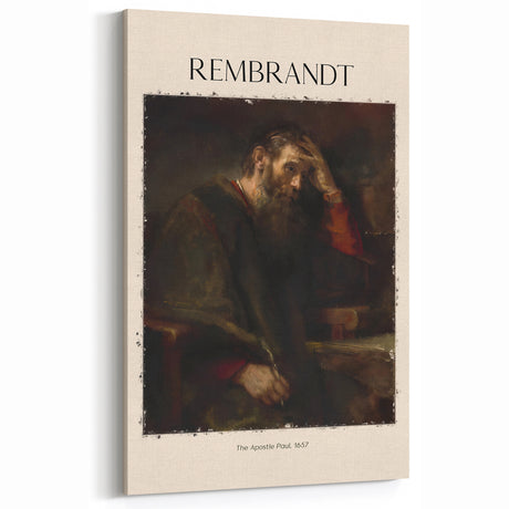 Rembrandt Canvas Print – The Apostle Paul, 1657 – Famous Dutch Art