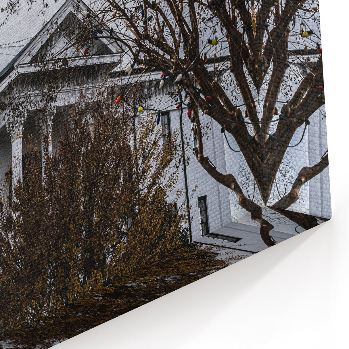 Oxford Landmarks Canvas - Classic Clocktower and Tree Silhouette Art