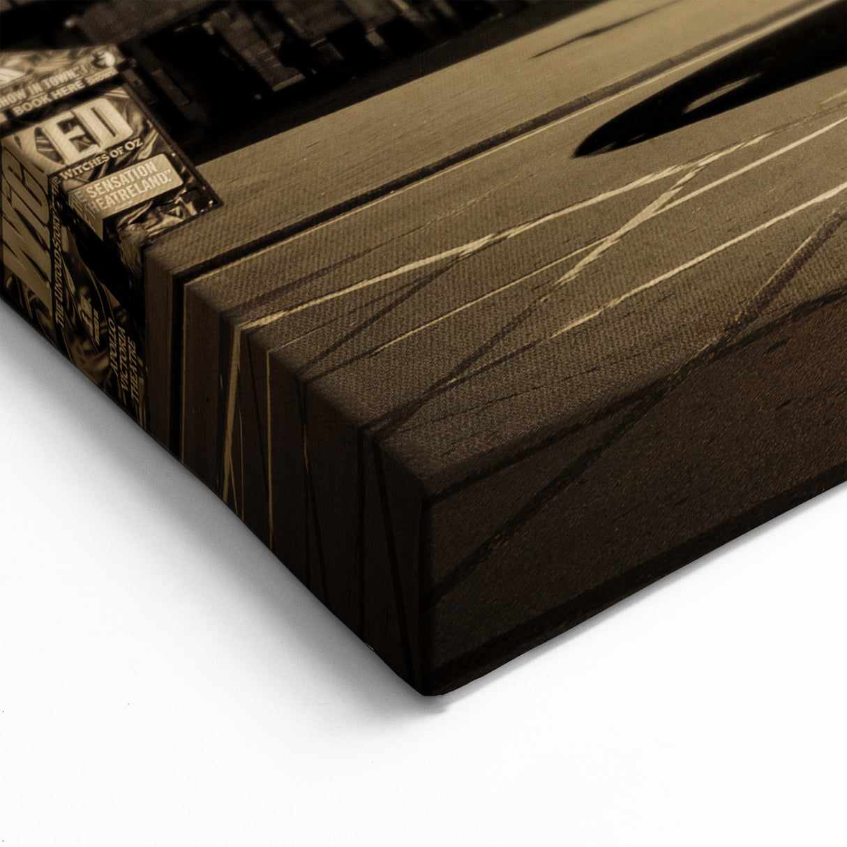 London Piccadilly Prints - Sepia-Toned Cityscape with Iconic Bus