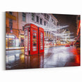 Piccadilly Circus Canvas - Iconic Red Phone Booths in London Street