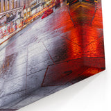 Piccadilly Circus Canvas - Iconic Red Phone Booths in London Street