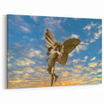 Piccadilly Wall Art - Eros Statue with Sunset Sky in London Scene