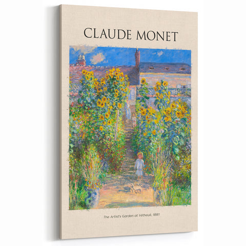 Claude Monet Wall Art - The Artist’s Garden at Vétheuil, 1881 Canvas Print