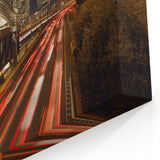 Modern Tel Aviv Night Art Print - Illuminated City Bridge Skyline