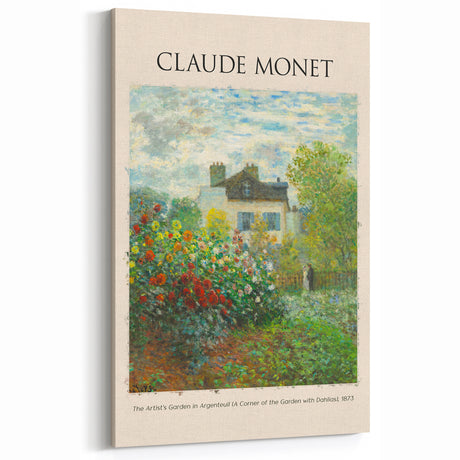 Claude Monet Wall Art - The Artist's Garden in Argenteuil, 1873 Canvas Print