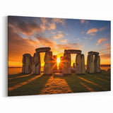 Stonehenge Prints - Historic England Sunset Canvas Art