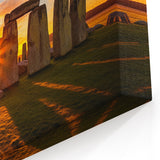 Stonehenge Prints - Historic England Sunset Canvas Art