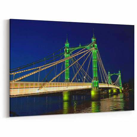 Thames River Wall Art - London Night Bridge Scene