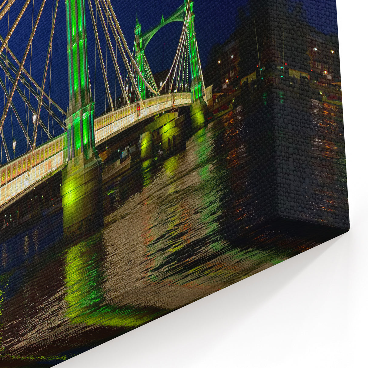Thames River Wall Art - London Night Bridge Scene