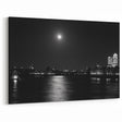Thames River Wall Art - Moonlit London Skyline at Night