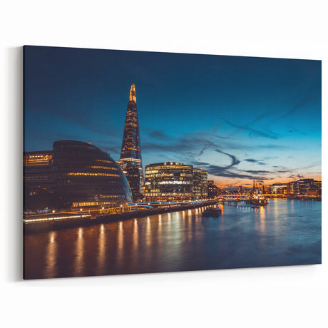 Thames Canvas Prints - The Shard and City Lights at Dusk