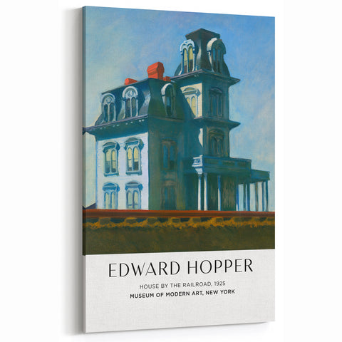 Edward Hopper Art - House by the Railroad - Hopper Canvas Wall Art