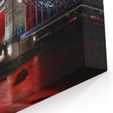 Tower Bridge Canvas - London Fireworks Over Iconic Landmark