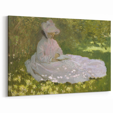 Monet Canvas Prints – Lady in the Garden, Claude Monet Impressionist Art