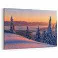 Alaska Wall Art - Stunning Winter Sunrise Over Snowy Forest Landscape