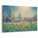 Estonian Landscape Art - Spring Meadow with Wildflowers in Bloom